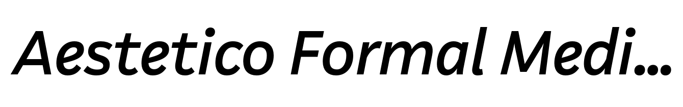 Aestetico Formal Medium Italic